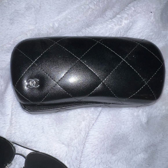 Chanel Aviator Pilot Leather Braided Logo Metal Sun Glasses - Picture 12 of 16